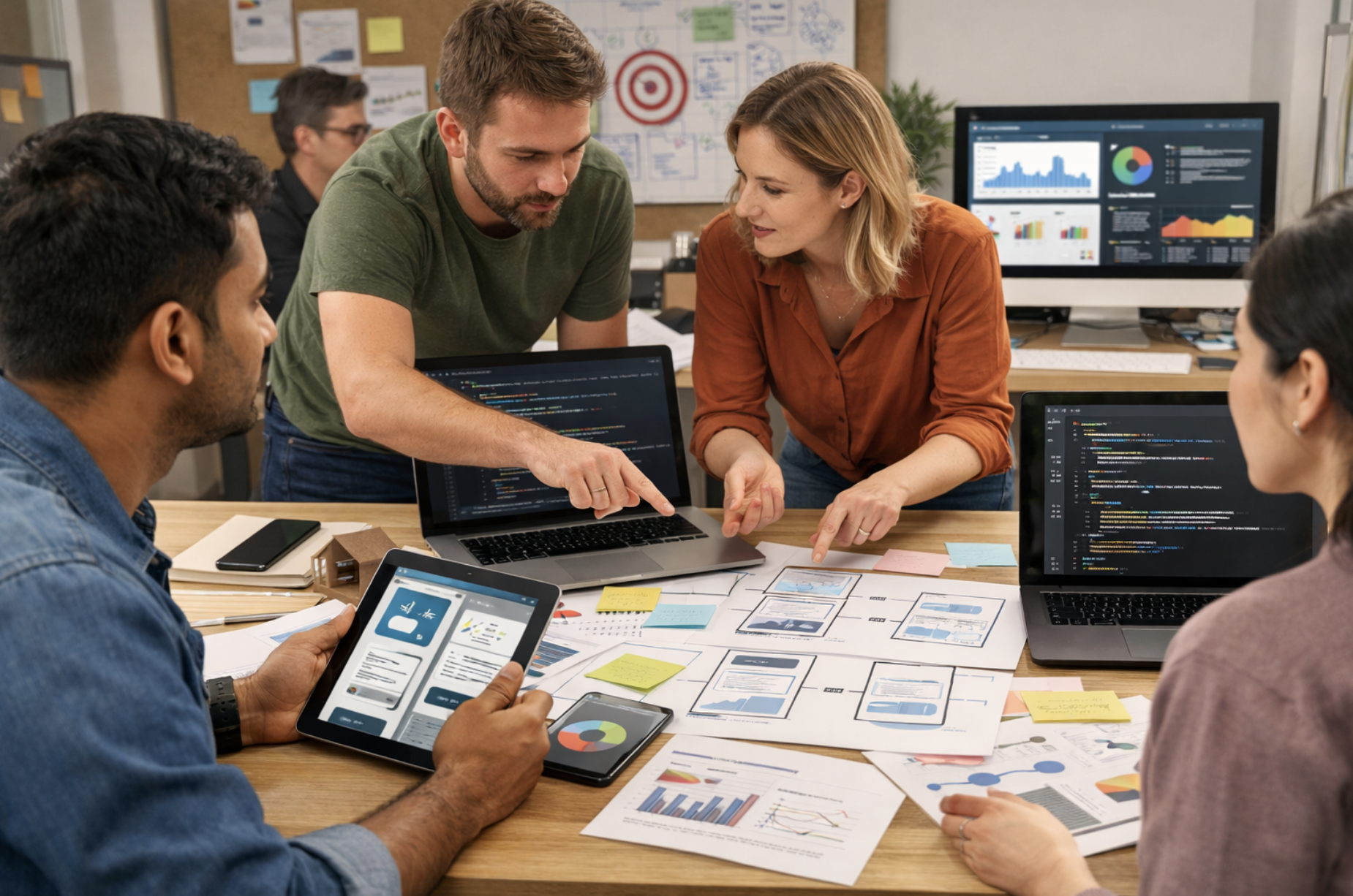 People brainstorming ideas