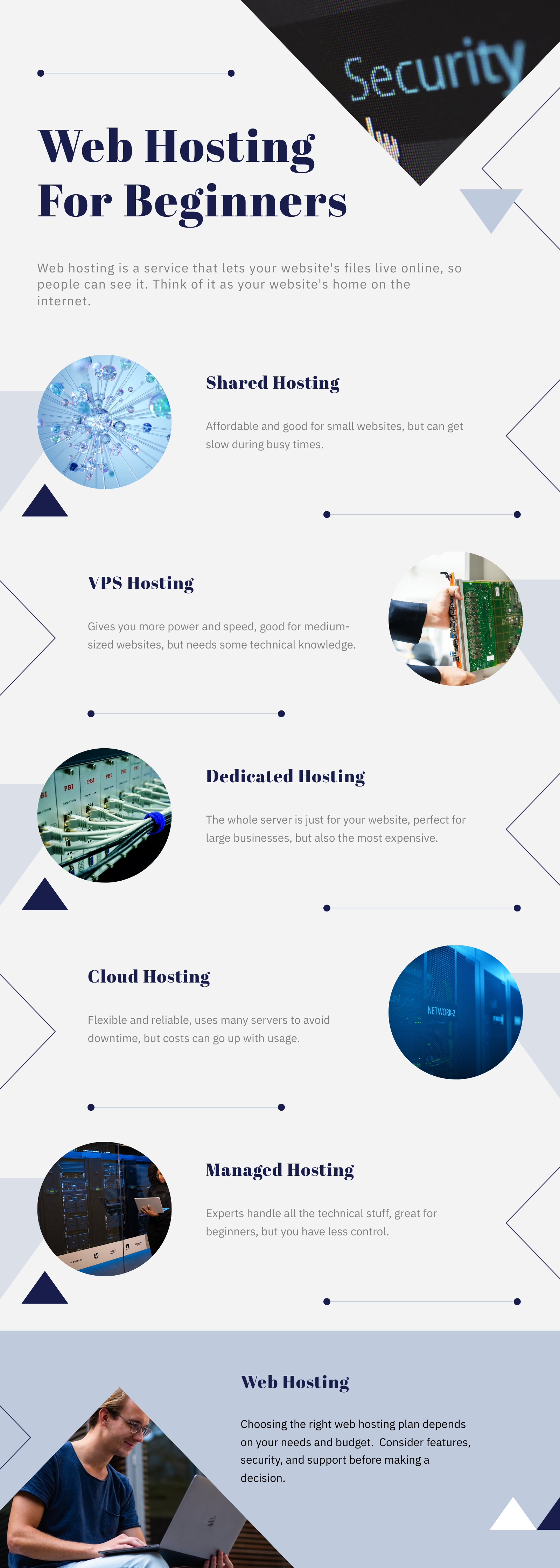 Web Hosting for Beginners Infographics