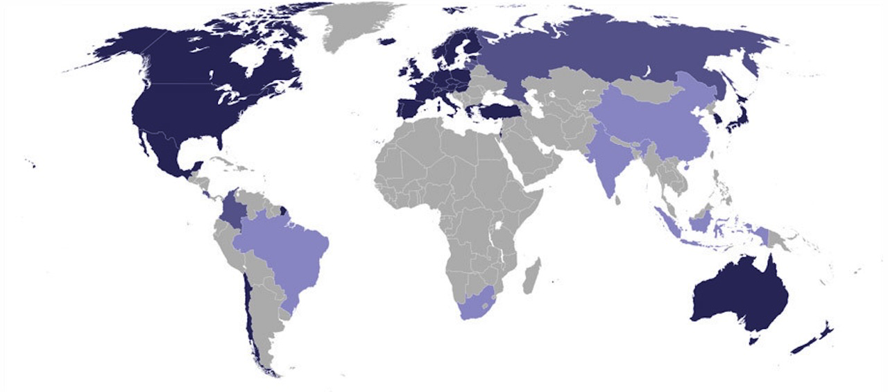 OECD Member Map