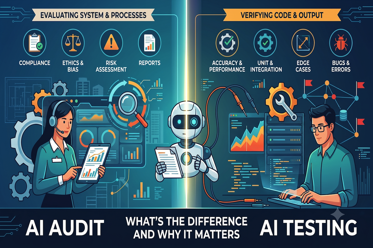 AI Audit vs AI Testing: What’s the Difference?